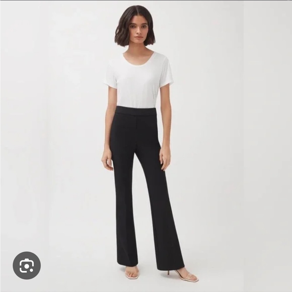 CUYANA  cotton twill Black Flare Pants Sleek Boot Cut Design cotton SZ 4 NWT
